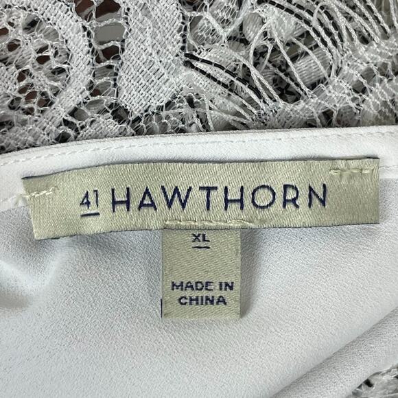 41 Hawthorn XL White Black Lace Sleeveless Top Fairy‎ Soft Girl Cottagecore - Picture 7 of 7